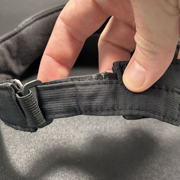 Adidas Visor Men's One Size Solid Black Adjustable Hook & Loop - Picture 5 of 6